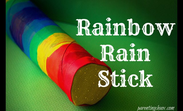 rainbow rain stick craft