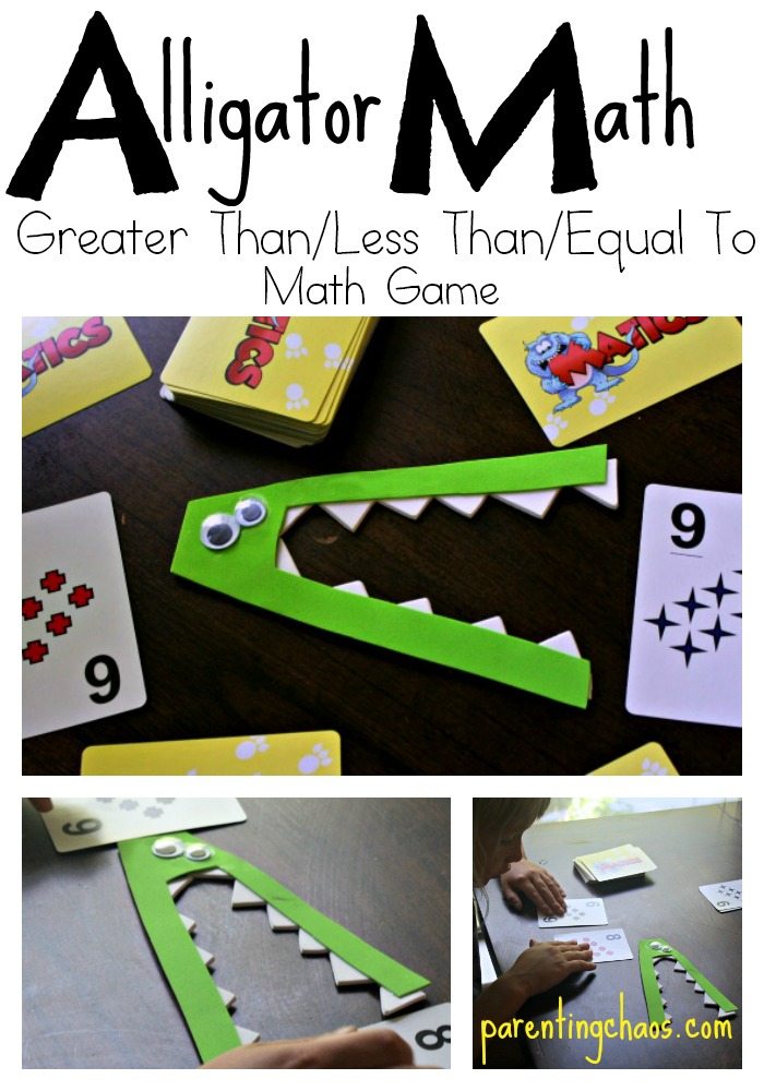 Alligator Math: Equal, Less, and Greater Than Math Game
