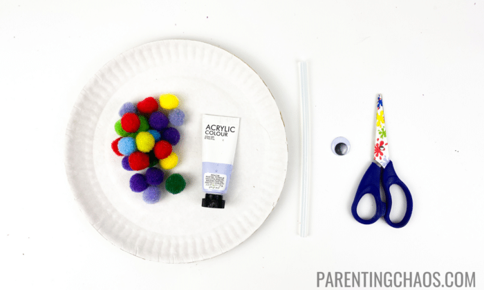 rainbow fish craft paper plate supplies needed