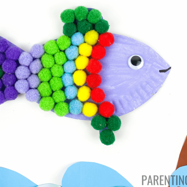 rainbow fish paper plate craft