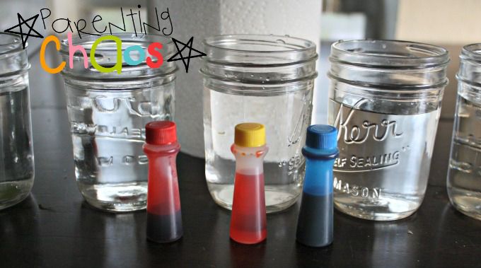 Items Needed for Color Mixing Science Experiment
