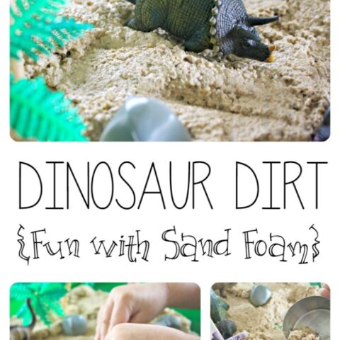 Dinosaur Dirt! Fun with Sand Foam!