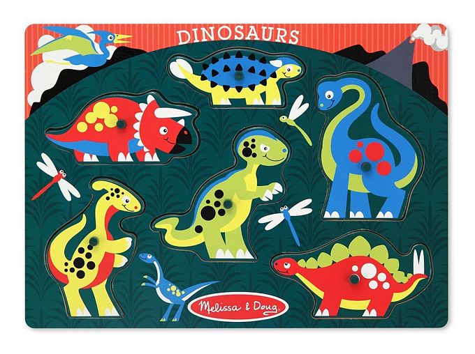 Melissa and Doug Dinosaurs Peg Puzzle