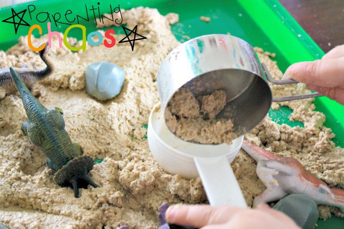 Dinosaur Dirt! Fun with Sand Foam!