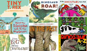 dinosaur books for kids collage