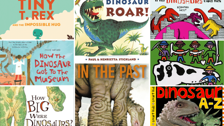 dinosaur books for kids collage