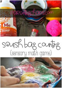 Squish Bag Sensory Math Game