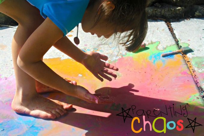 Scented Sidewalk Chalk Paint Exploration