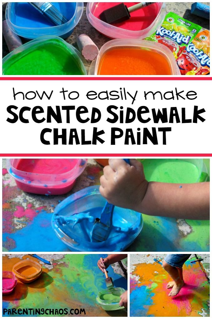 How to Easily Make Scented Sidewalk Chalk Paint