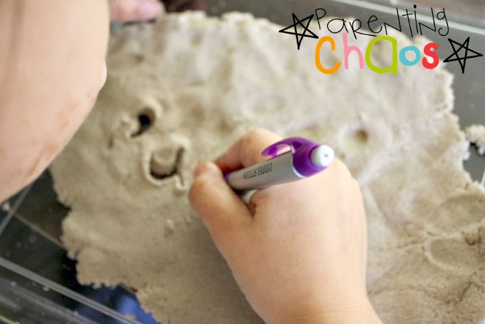 Spelling Practice with Kinetic Sand