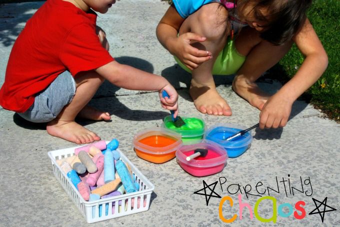 Playing with Scented Sidewalk Chalk