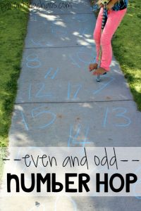 Even and Odd Number Hop Game