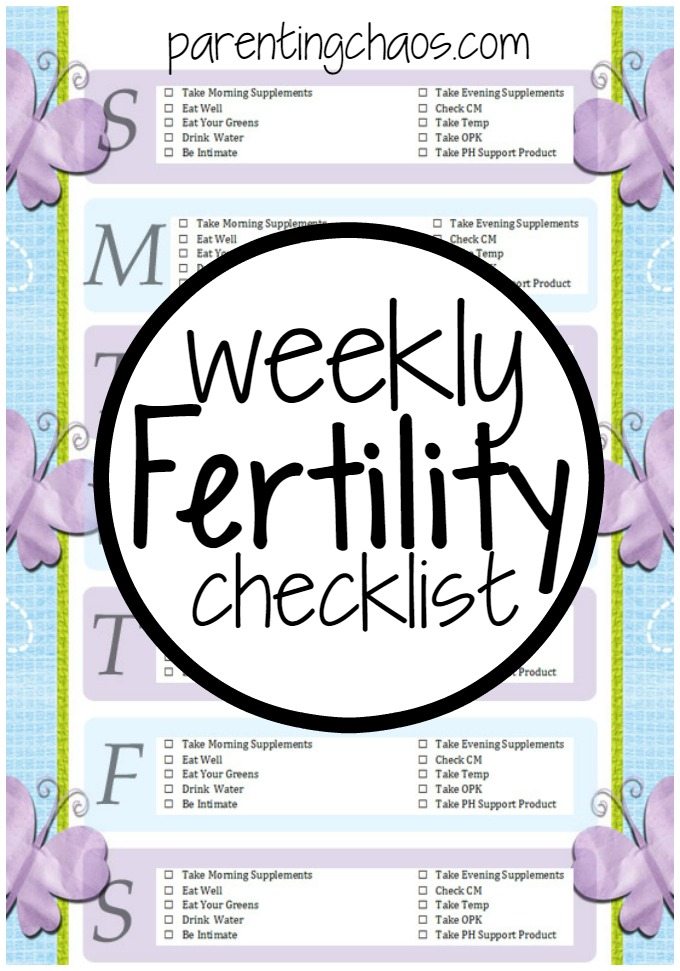 FREE Weekly Fertility Printable