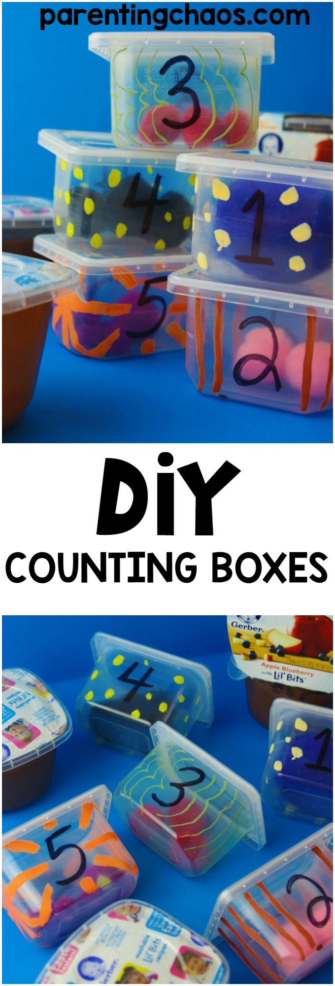 These super easy DIY Counting boxes are an amazing fun quiet time learning toy!