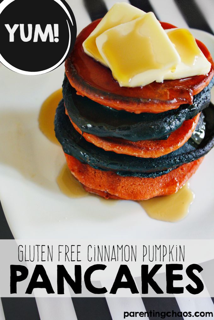 These Gluten Free Pumpkin Pancakes are melt-in-your-mouth pancakes! Light and fluffy, these gluten free pancakes take only 10 minutes to make!