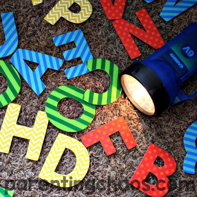 I love how fun this Alphabet Flash Light Hunt is to work on letter recognition!