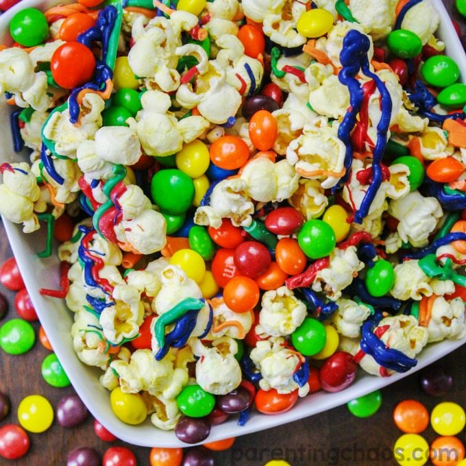 Make Super Bowl 50 Even Sweeter with Rainbow Candy Popcorn!