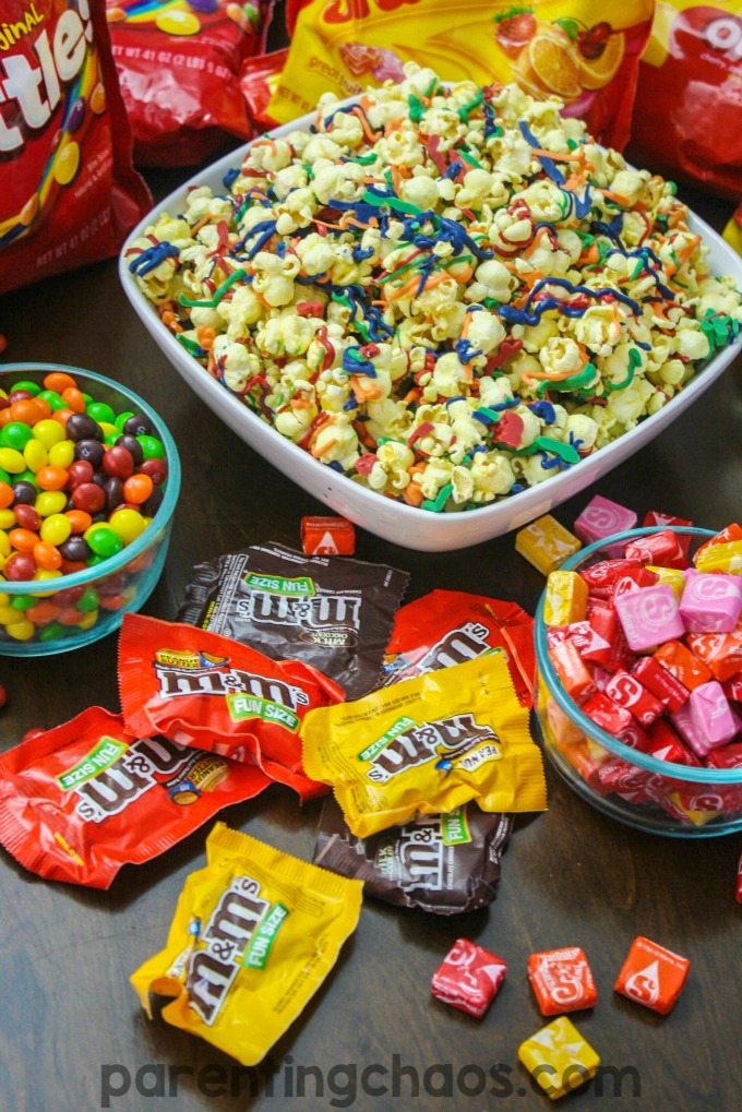 Make Super Bowl 50 Even Sweeter with Rainbow Candy Popcorn!