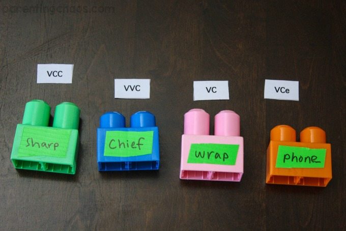 This game of word families lego sort is an awesome way to work on a Words Their Way spelling list!