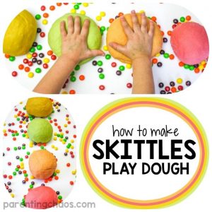 How to Make Skittles Playdough