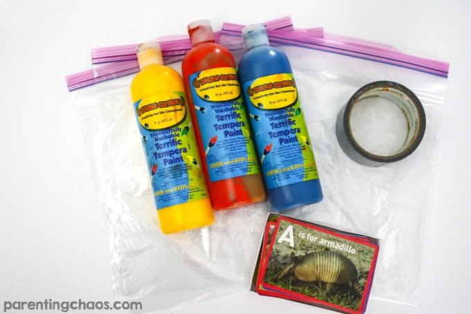 Mess Free Painting Bags are a fantastic educational activity for kids of all ages!