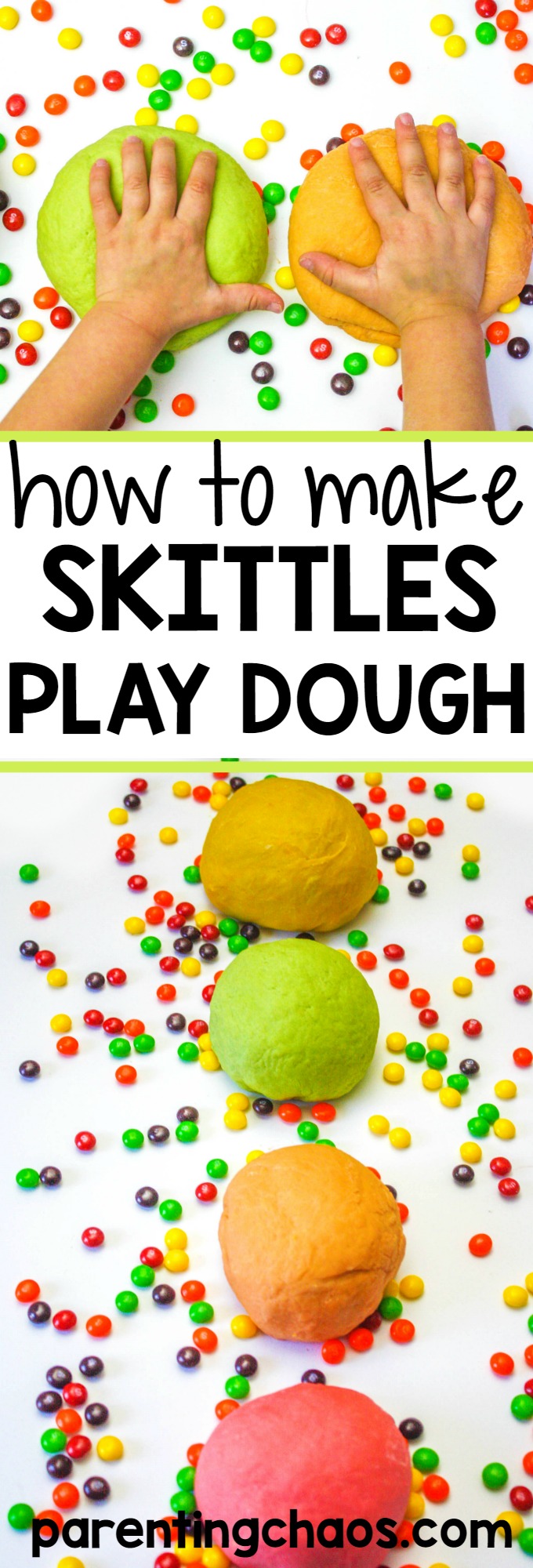 How to Make Skittles Playdough