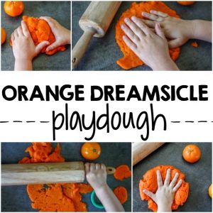 How to Make Homemade Orange Dreamsicle Playdough!