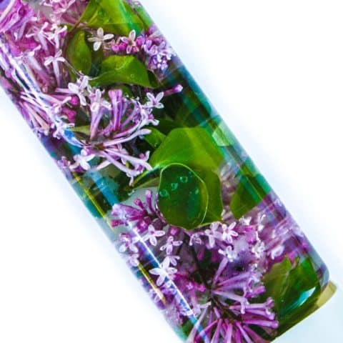 Lilac Sensory Bottle - a great way for your child to play with and discover spring flowers up close! a great activity to explore the natural world and bring the outside in.