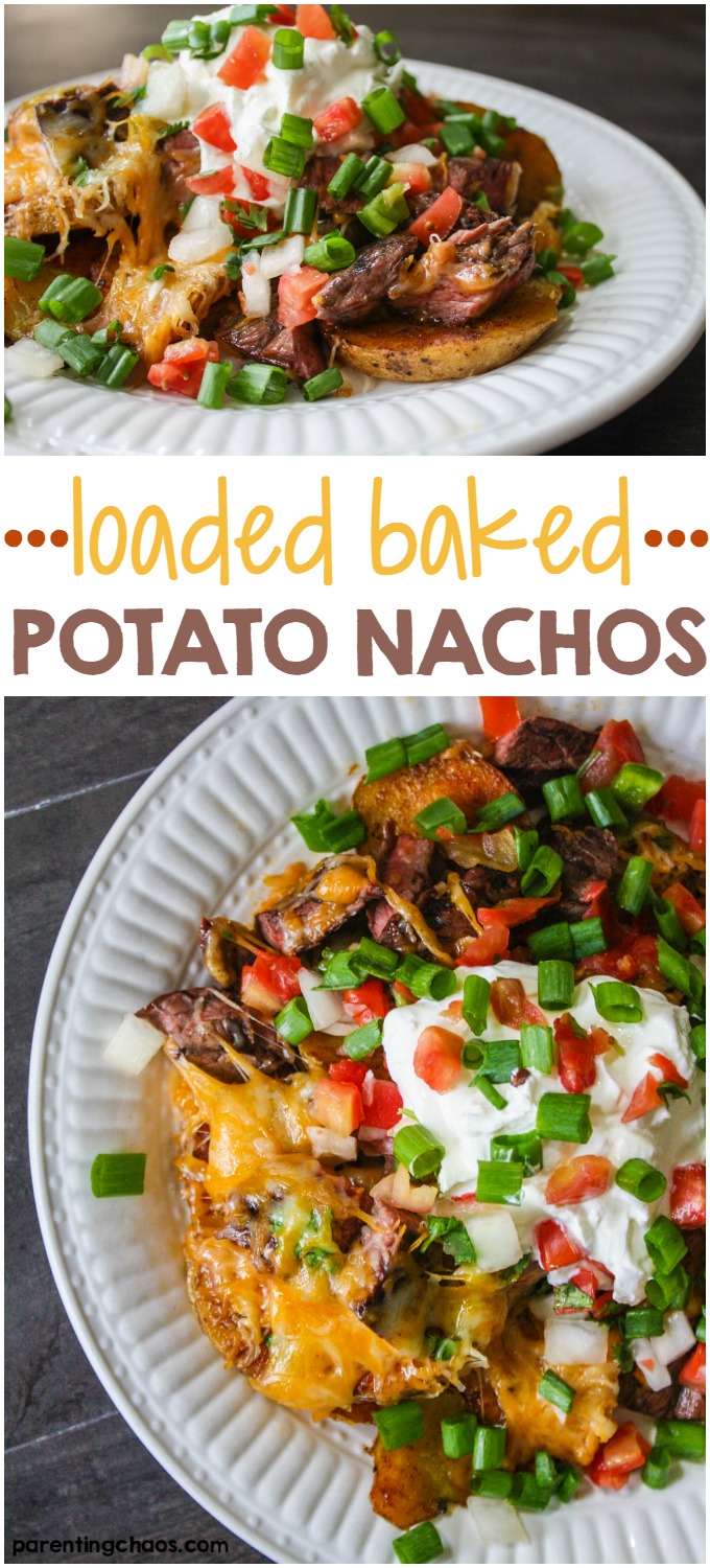 These delicious Loaded Steak Potato Nachos are a quick meal solution that can feed a crowd in a pinch.