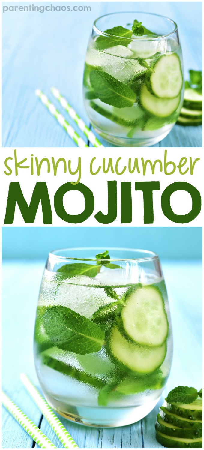 This simple skinny cucumber mojito recipe is light and fresh - perfect for a hot summer day!