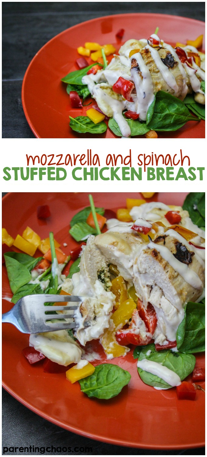 How to Make Mozzarella and Spinach Stuffed Chicken Breasts