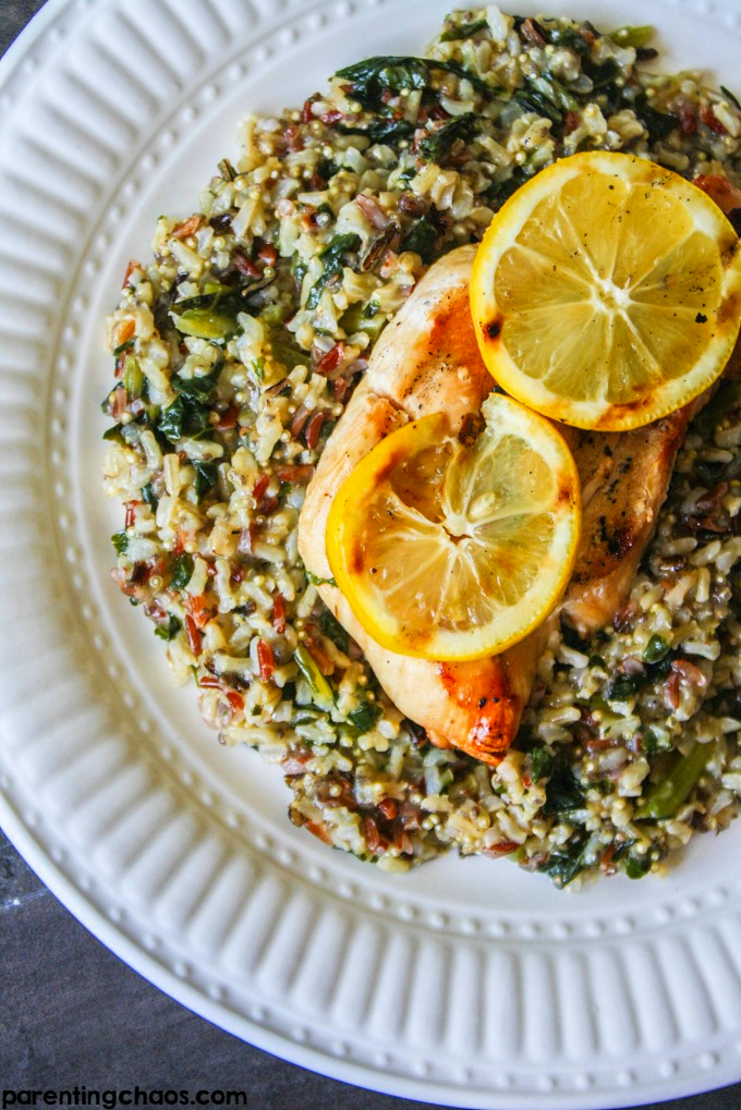 This Grilled Lemon Kale Quinoa Chicken is fresh, light, and packed full of flavor.