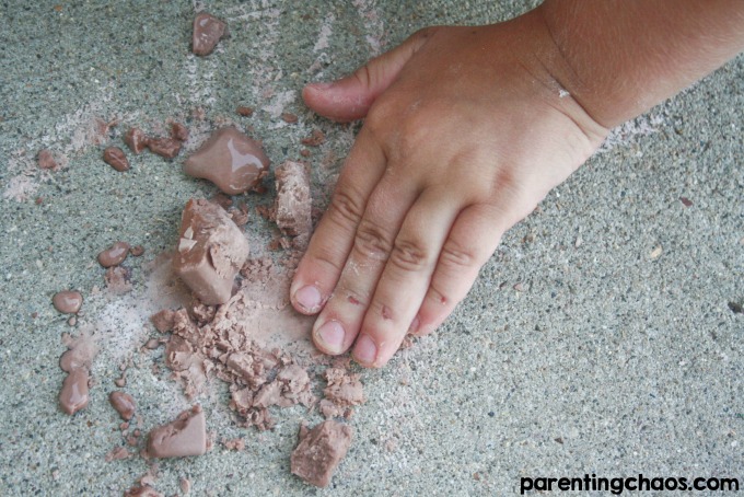 Frozen chocolate ABC chalk is made from basic household ingredients & is a great messy play, sensory, science & painting experience for kids of all ages.