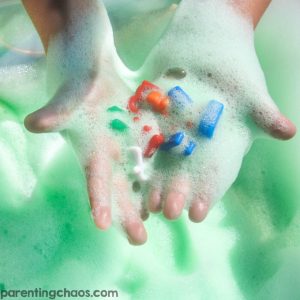 Want to explore sensory play with your kids but not quite sure about the mess? Then this Alphabet Beads Soap Foam Sensory Bin is for you! Quick and simple to make and extremely easy to clean up, soap foam is definitely one of our favs!