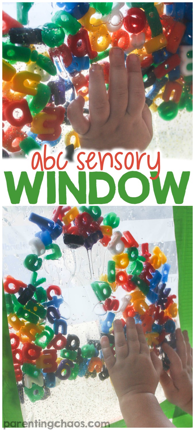 Kids will LOVE this ABC Sensory Window Bag