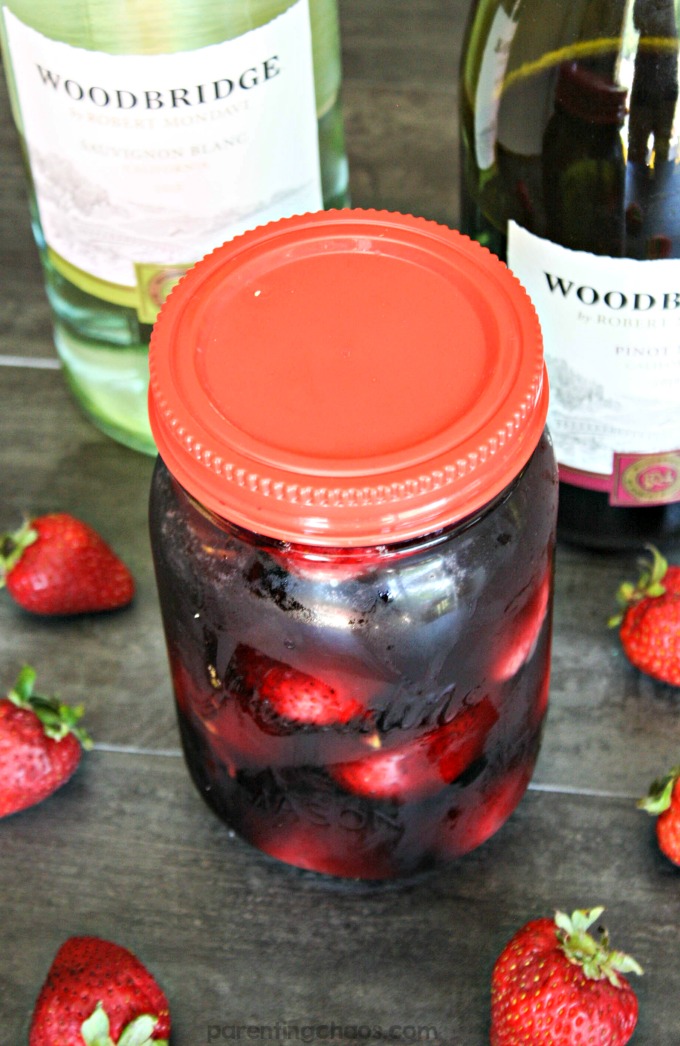 These wine infused strawberries are delicious!