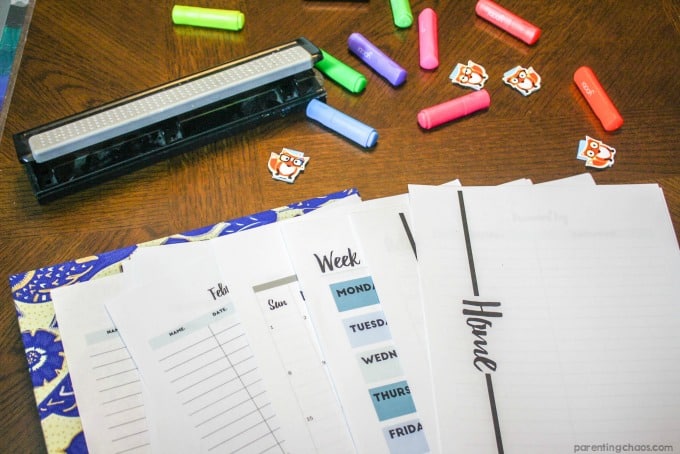 Back to School Family Binder Kit