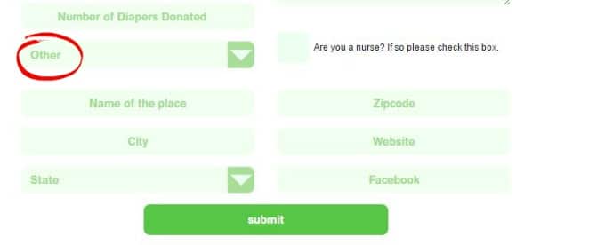 How to Report Diaper Donations