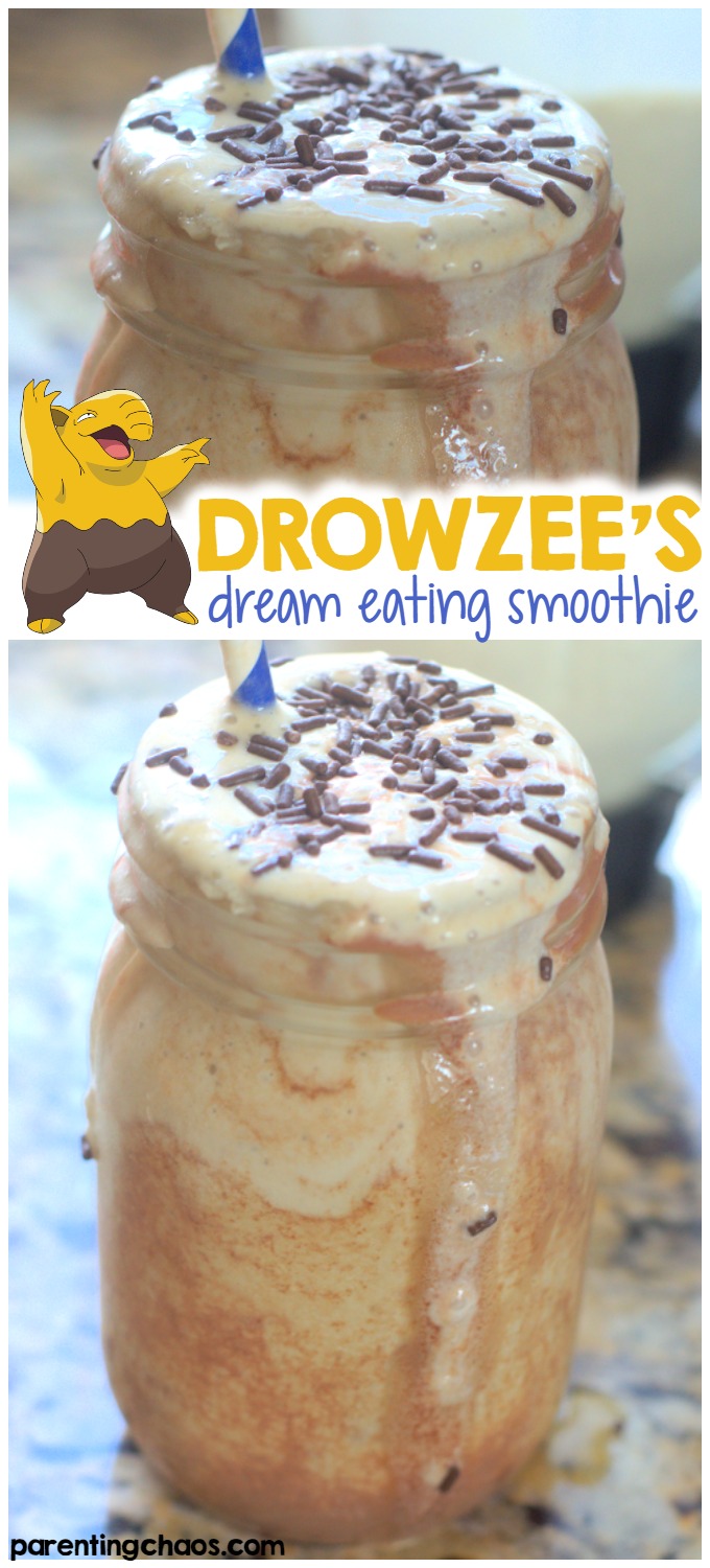 Kids will go nuts for this chocolate banana Drowzee Pokémon Shake!