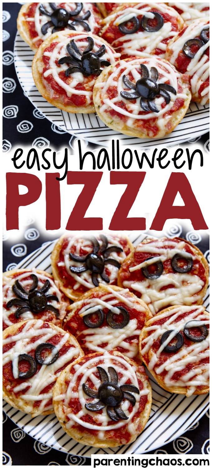 If you’re looking for an easy and fun recipe for Halloween but are trying to avoid the sweets, you’re going to love this easy Halloween pizza recipe!