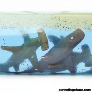 If your little one finds sharks to be just the coolest thing, they’re sure to love this shark glitter bottle. I know these are a huge hit around here!