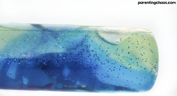 If your little one finds sharks to be just the coolest thing, they’re sure to love this shark glitter bottle. I know these are a huge hit around here!
