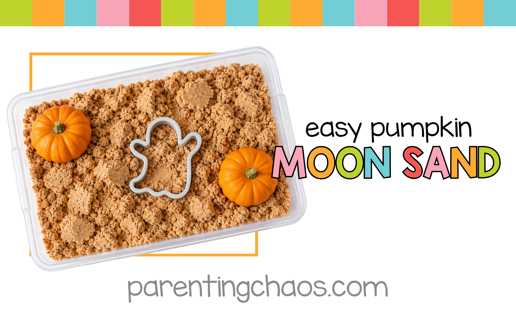 Pumpkin moon sand recipe for kids featured image