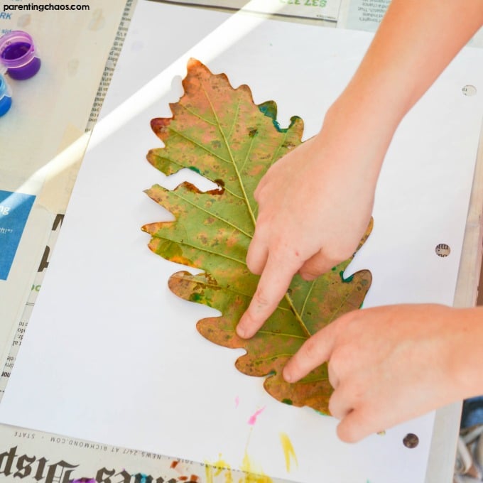 Leaf Prints are a Fantastic Process Art Kids Activity!