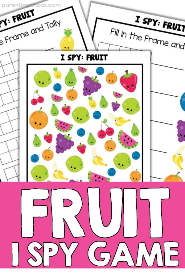 Fruit I Spy Printable Worksheet
