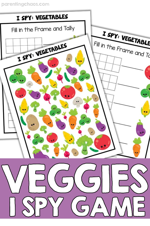 Vegetable I Spy Printable Game