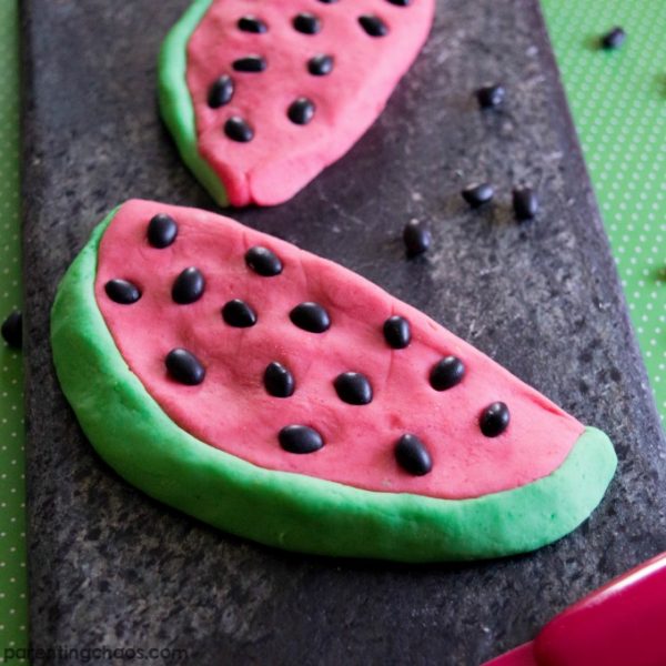 Homemade Watermelon Play Dough ⋆ Parenting Chaos