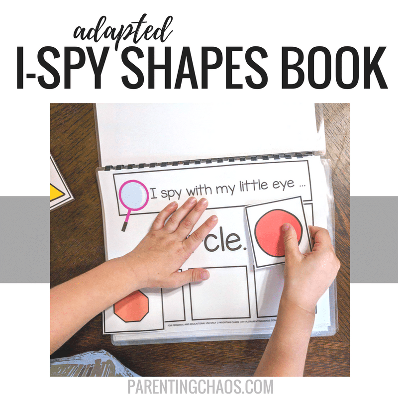 Adapted I Spy Shapes Book Parenting Chaos