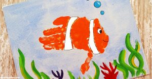 Clown Fish Hand Print Craft for Kids