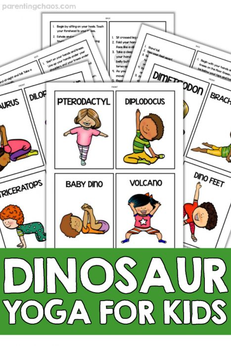 Dinosaur Yoga Kids Printable